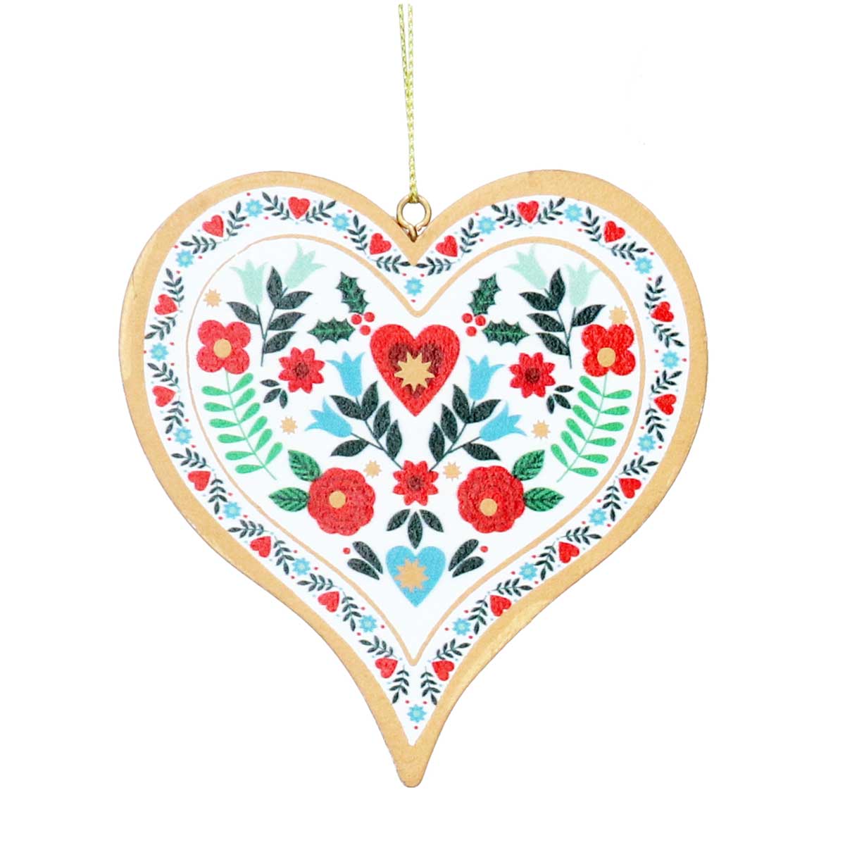 Alpine Wooden Hearts, Assorted Colours