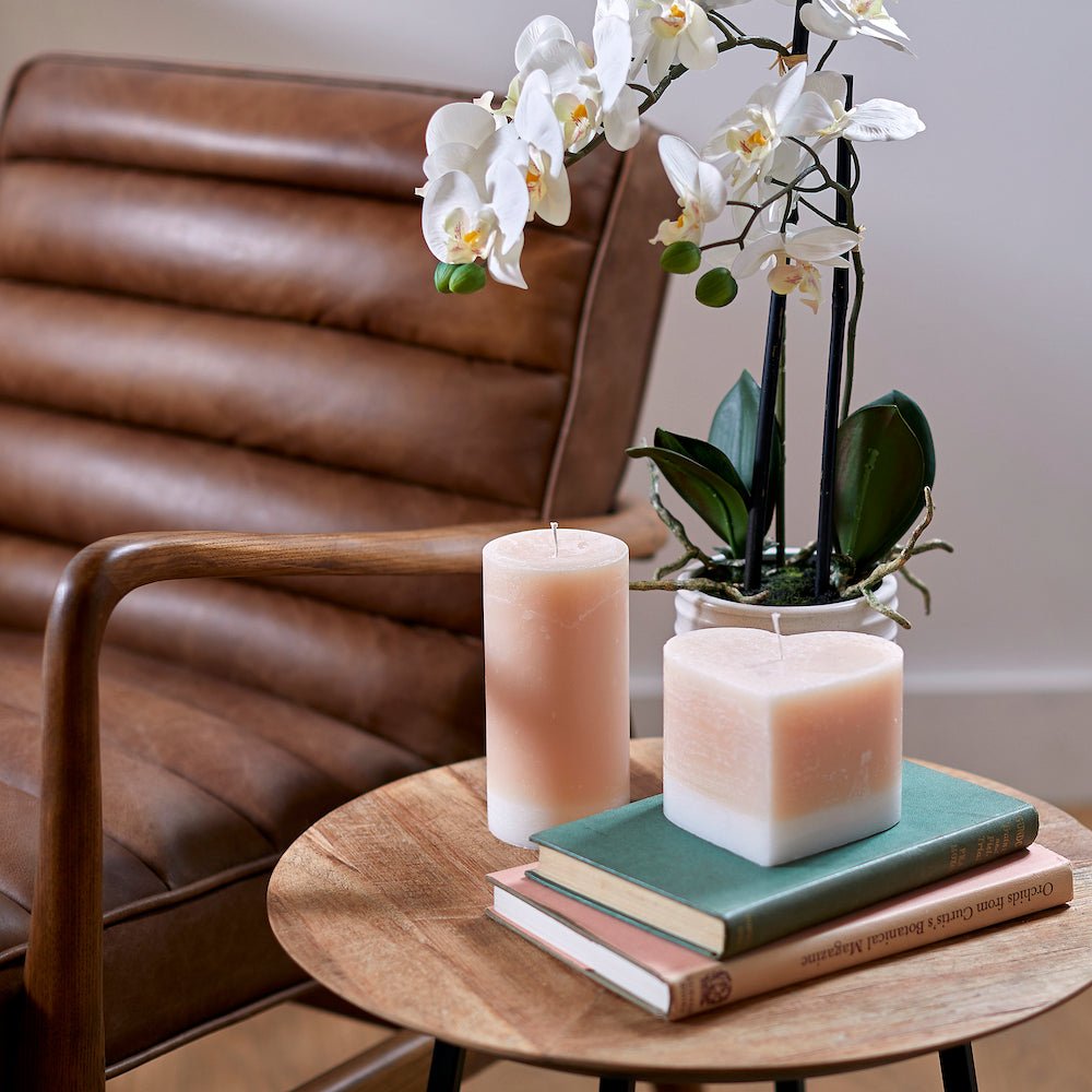 Amber and Honey Pillar Candle - Angela Reed -