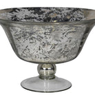 Antique Silver Etched Glass Bowl