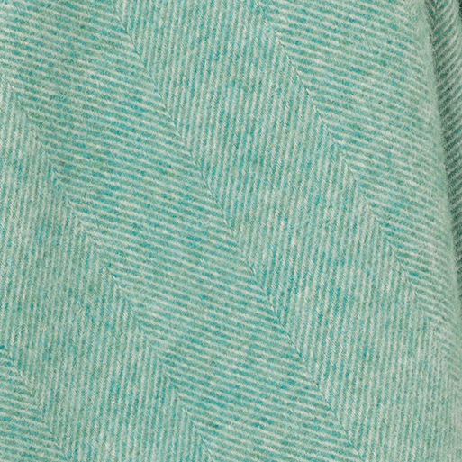 Aqua Shetland Herringbone Throw by Bronte - Angela Reed - 