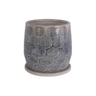 Armadillo Azure Ceramic Planter, Medium