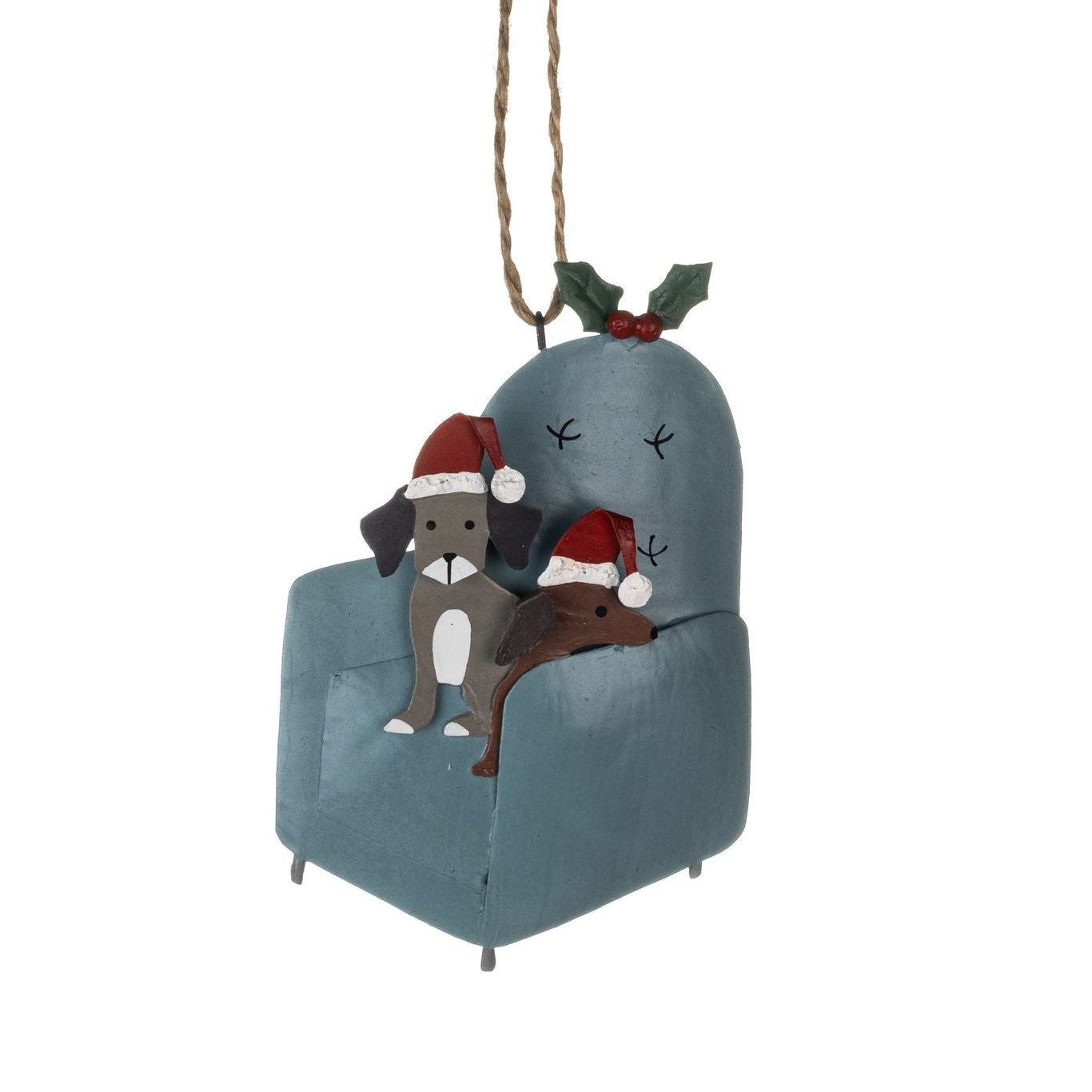 Armchair Christmas Dogs