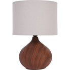 Ashford Wood Effect Ceramic Table Lamp with Shade