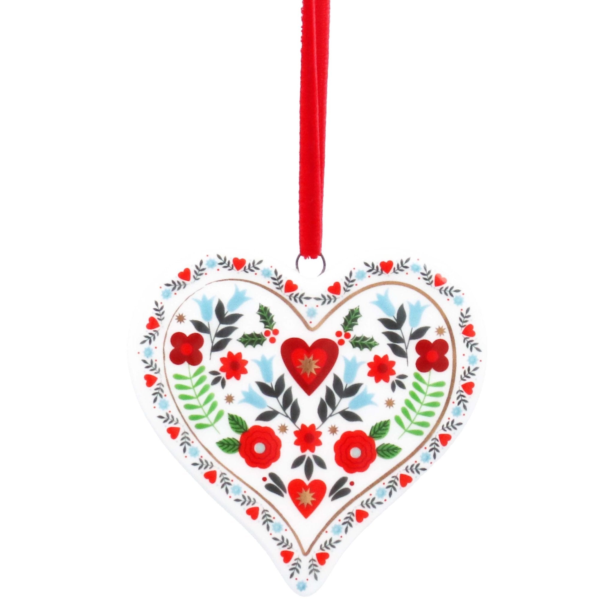 Assorted Alpine White Ceramic Hanging Shapes