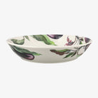 Aubergine and Flowers Medium Pasta Bowl