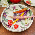 Aubergine and Flowers Medium Pasta Bowl