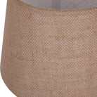 Aubrey Green Ceramic Lamp With Hessian Shade, Small