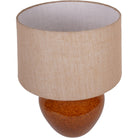 Aubrey Terracotta Ceramic Lamp With Hessian Shade, Large