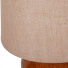 Aubrey Terracotta Ceramic Lamp With Hessian Shade, Large