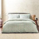 Barton Check Reversible Duvet Cover Set, Forest Superking(6'),Kingsize(5'),Single(3'),Double(4'6")