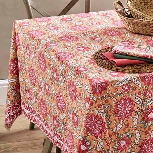Beatrice Handblock Print Tablecloth