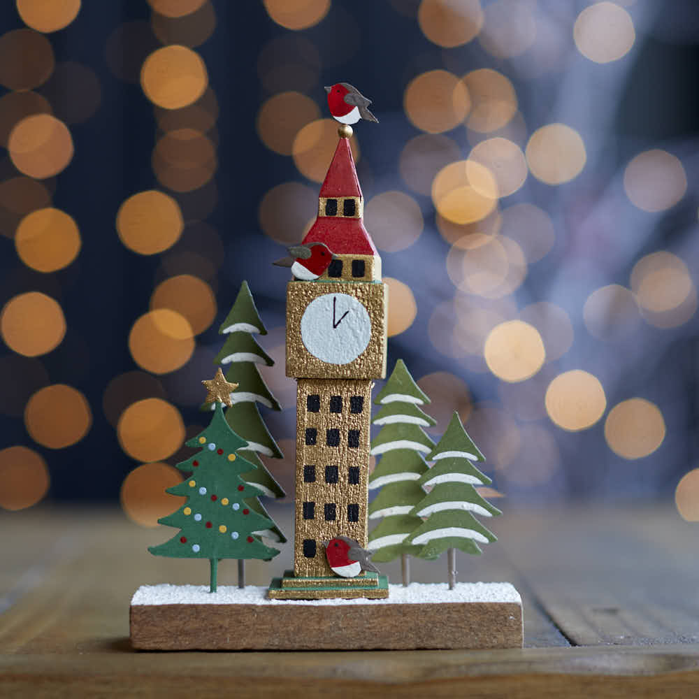 Big Ben Christmas Tree Scene