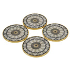 Black Circular Design, Set of 4, Coasters