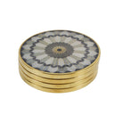 Black Circular Design, Set of 4, Coasters