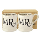 Black Toast 'Mr & Mr' Set of 2 1/2 Pint Mugs Boxed