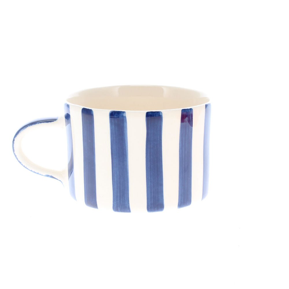 Blue Candy Stripe Mug - Angela Reed - 