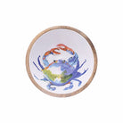 Blue Crab Wooden Bowl, 25cm