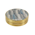 Blue Grey Mosaic Style, Set of 4 Coasters