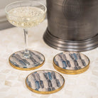 Blue Grey Mosaic Style, Set of 4 Coasters