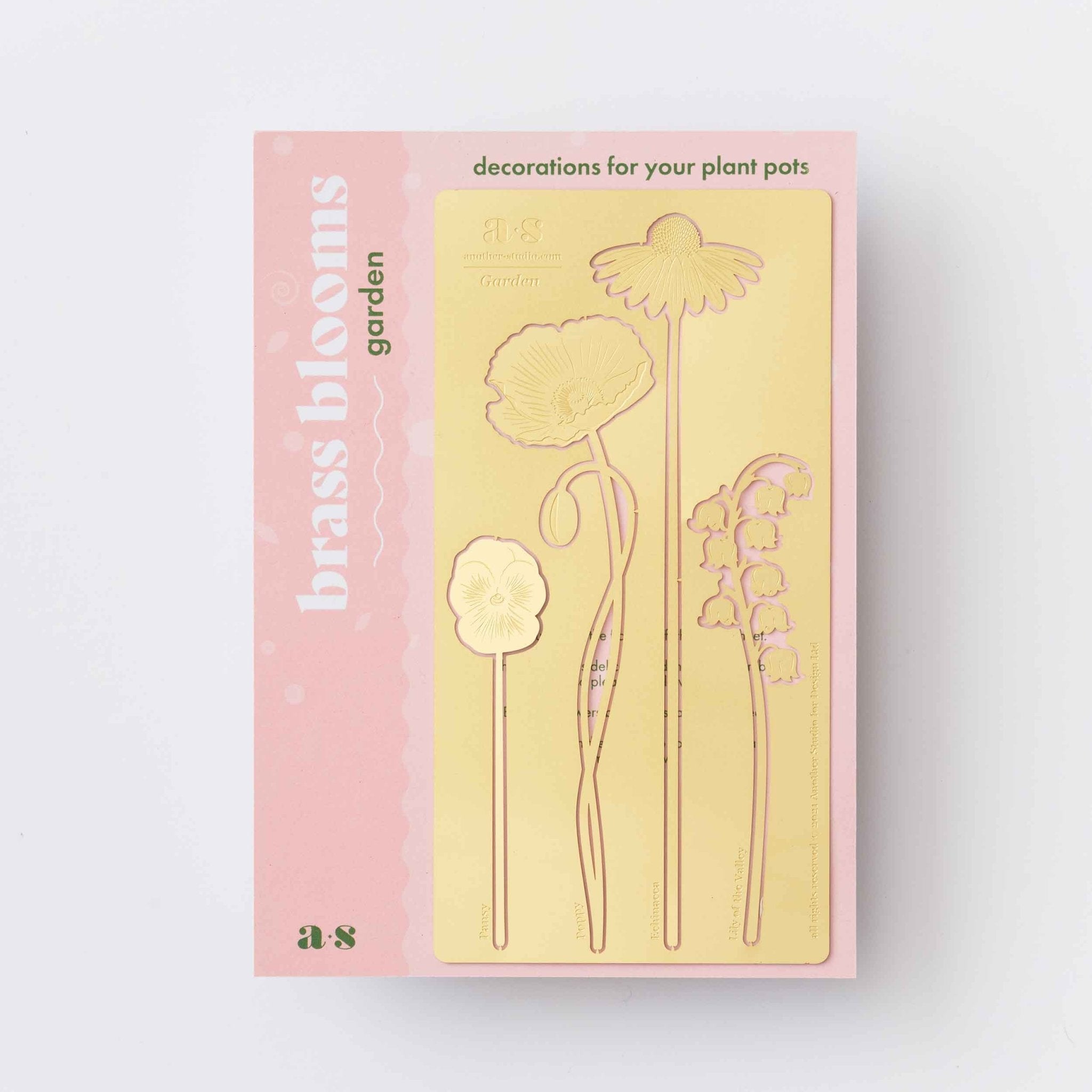 Brass Pot Stems, English Blooms