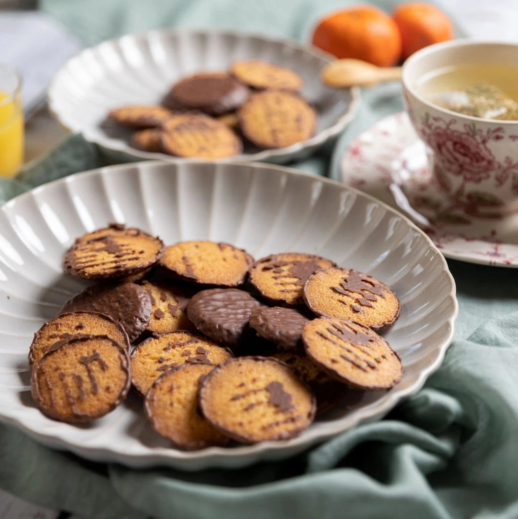 Bretons Cakes Topped with Milk Chocolate