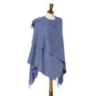 Bronte Merino Mini Ruana Plain Airforce