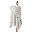 Bronte Merino Mini Ruana Plain Silver