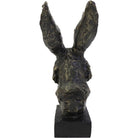 Bronze Style Rabbit Head Sculpture
