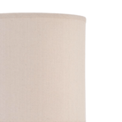 Brown Porcelain Table Lamp with Geo Pattern & Natural Shade, Large