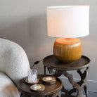 Bruno Ceramic Table Lamp, Burnt Ochre