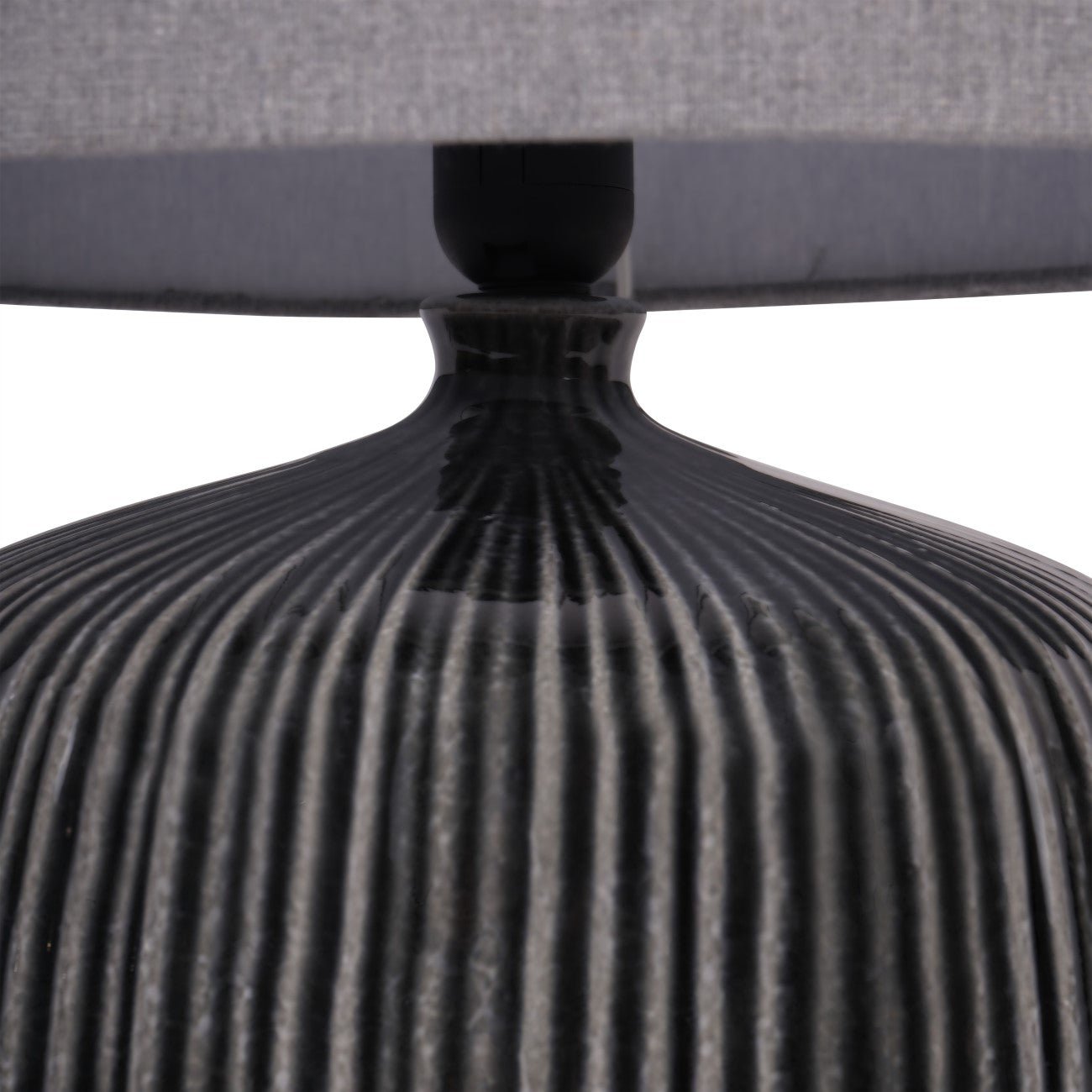 Bruno Ceramic Table Lamp Charcoal with Shade