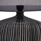 Bruno Ceramic Table Lamp Charcoal with Shade