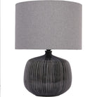 Bruno Ceramic Table Lamp Charcoal with Shade