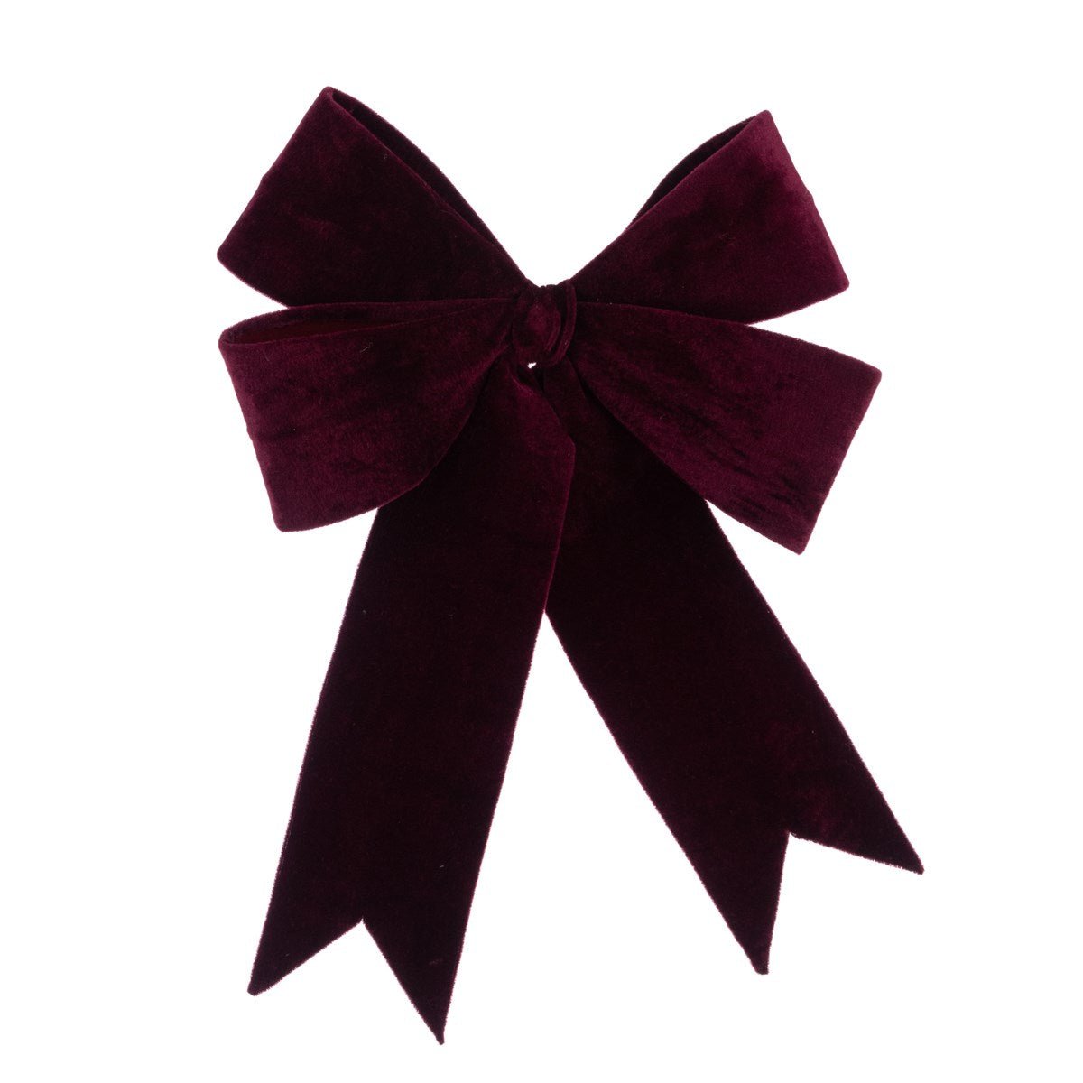 Burgundy Velvet Wired Bow, Large