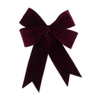 Burgundy Velvet Wired Bow, Large