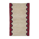 Burgundy Wave Jute Rectangular Rug, 2' x 6'