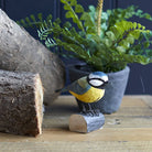 Carved Wooden Blue Tit - Angela Reed - 