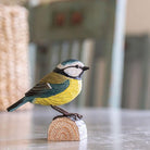 Carved Wooden Blue Tit