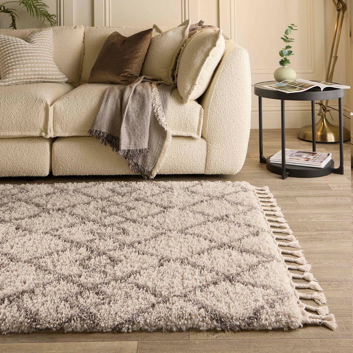 Casablanca Ivory/Light Brown Rug 120 x 170cm,160 x 230cm,80 x 150cm