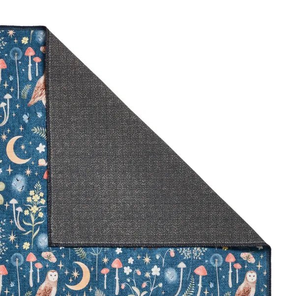 Catherine Lansfield Twilight Animals Rug, Blue 61 x 170cm,76 x 150cm,76 x 230cm,122 x 170cm,152 x 230cm