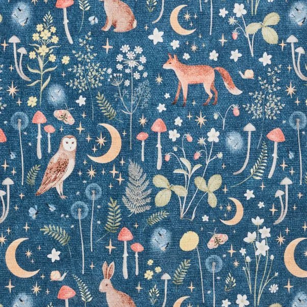 Catherine Lansfield Twilight Animals Rug, Blue 61 x 170cm,76 x 150cm,76 x 230cm,122 x 170cm,152 x 230cm