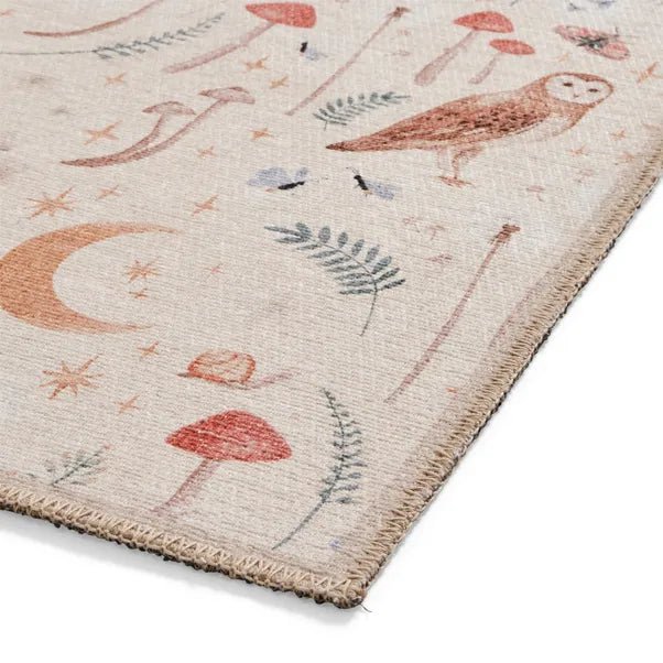Catherine Lansfield Twilight Animals Rug, Natural 61 x 170cm,76 x 150cm,76 x 230cm,122 x 170cm,152 x 230cm