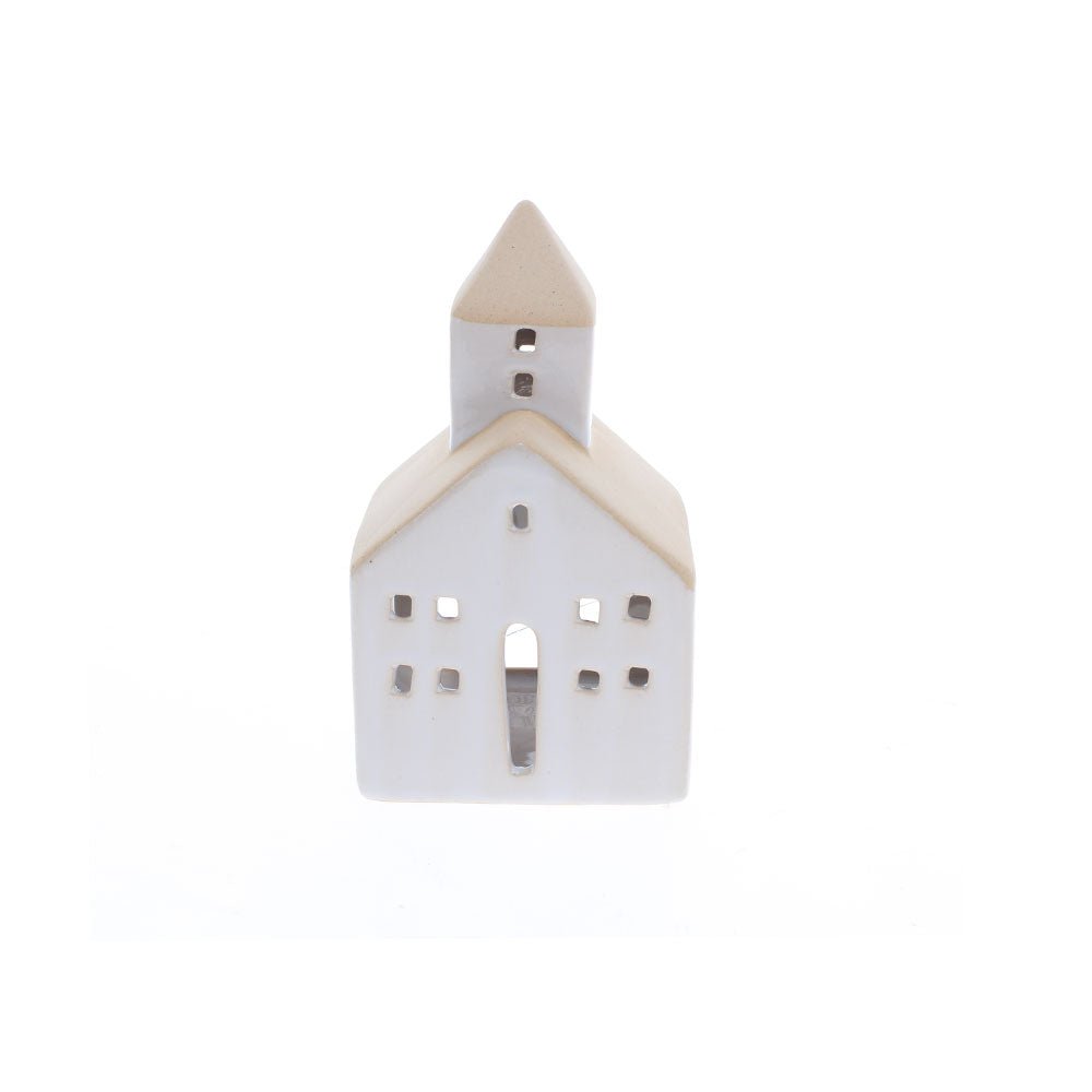 Ceramic Church Tea Light Holder - Angela Reed - 