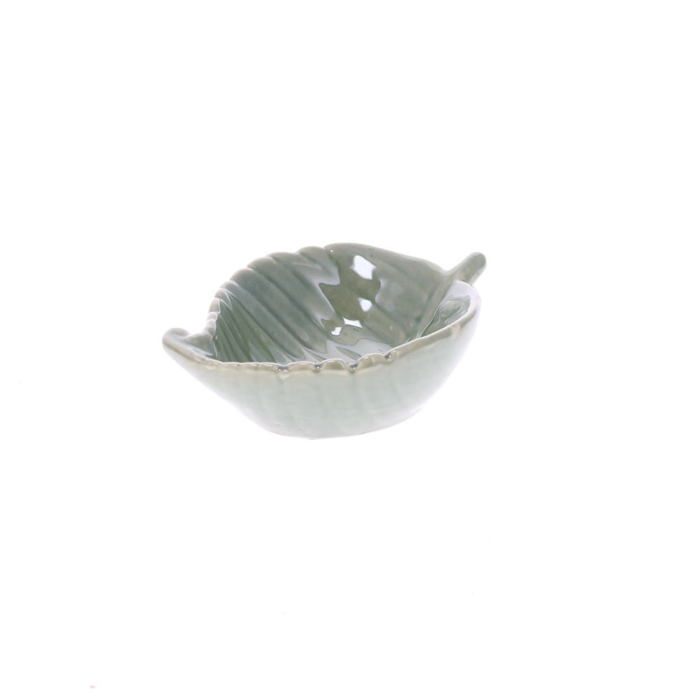 Ceramic Green Leaf Dish