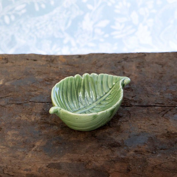 Ceramic Green Leaf Dish