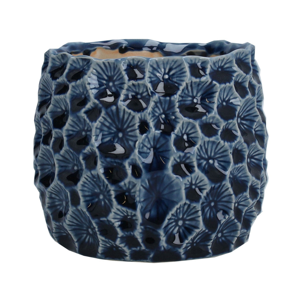 Ceramic Plant Pot, Navy - Angela Reed - 