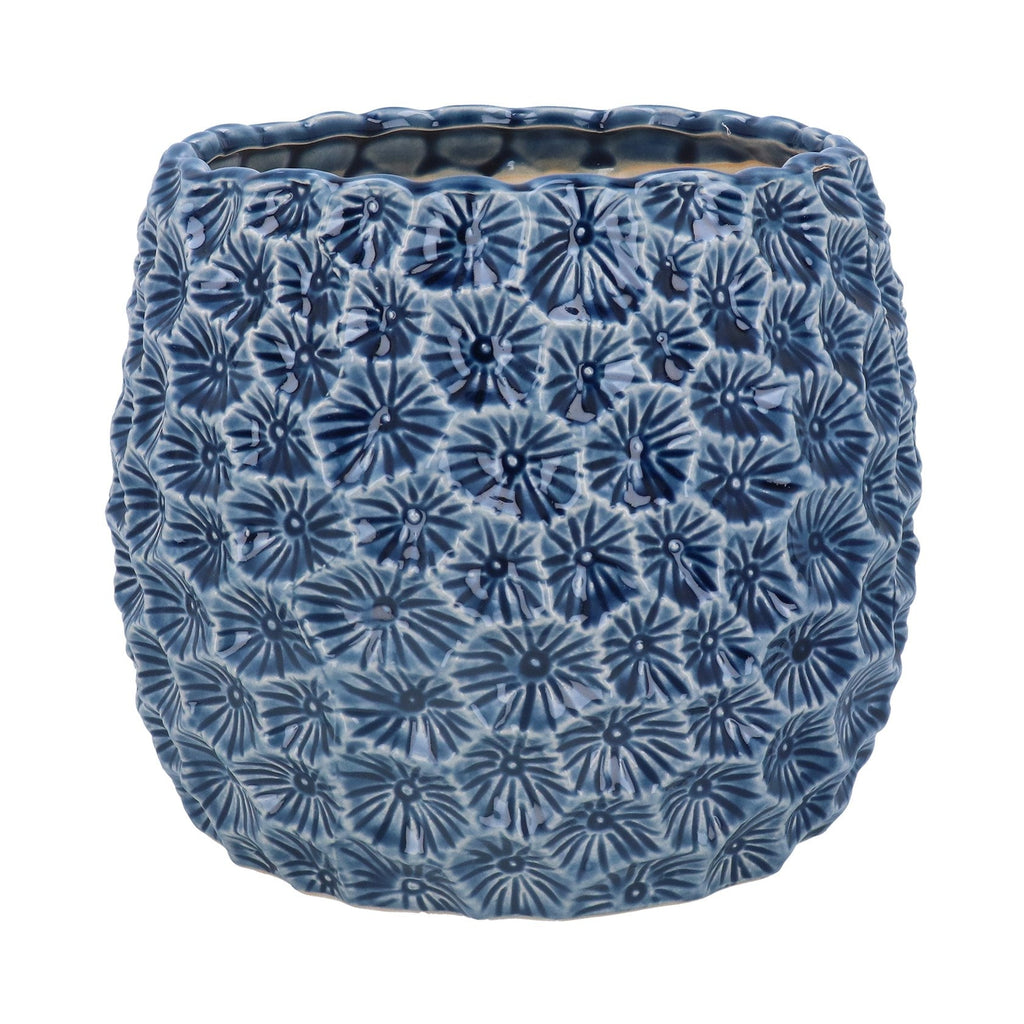 Ceramic Plant Pot, Navy - Angela Reed - 