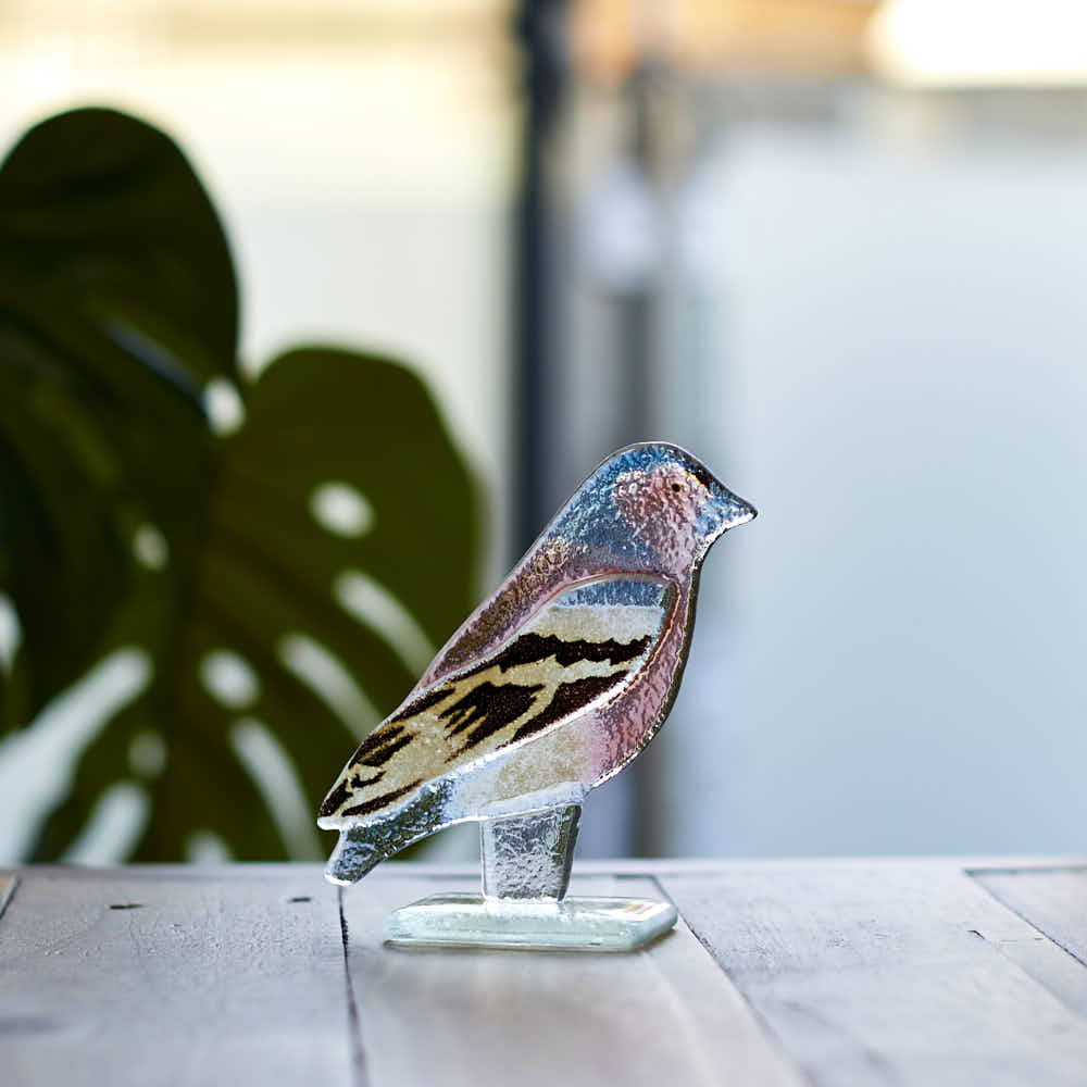 Chaffinch Glass Ornament - Angela Reed - 