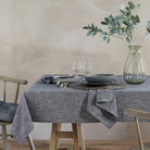 Chambray Tablecloth, 130 x 230 cm, Flint Blue