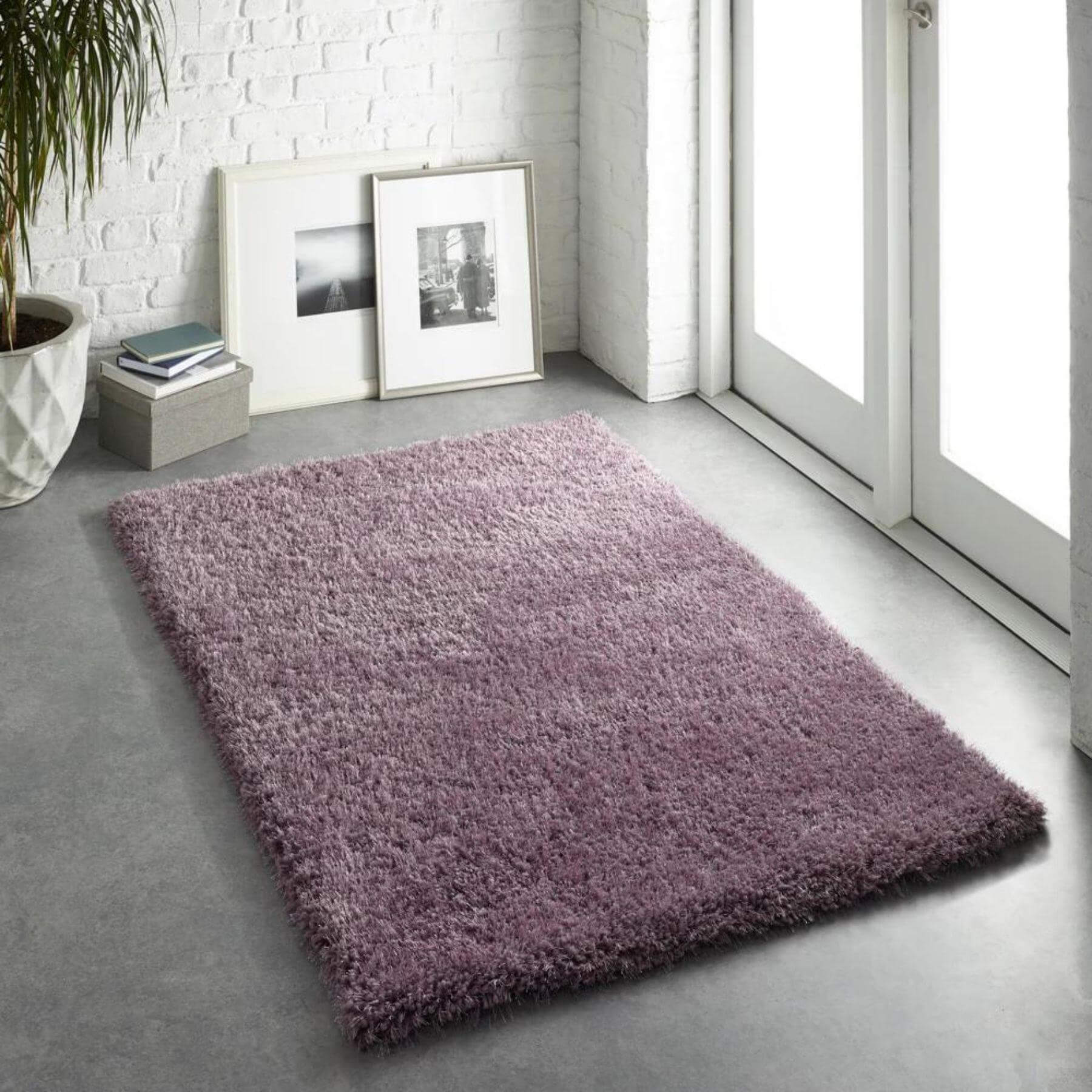 Chicago Shaggy Rug, Lavender 110 x 160cm,133cm Circle,140 x 200cm,160 x 230cm,200 x 290cm,67 x 200cm,90 x 150cm